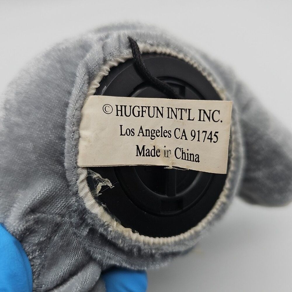 Safari Elephant Shaped Piggy Bank Soft Plush Gray 6" Tall with Tags, NO SOUND - Picture 7 of 12